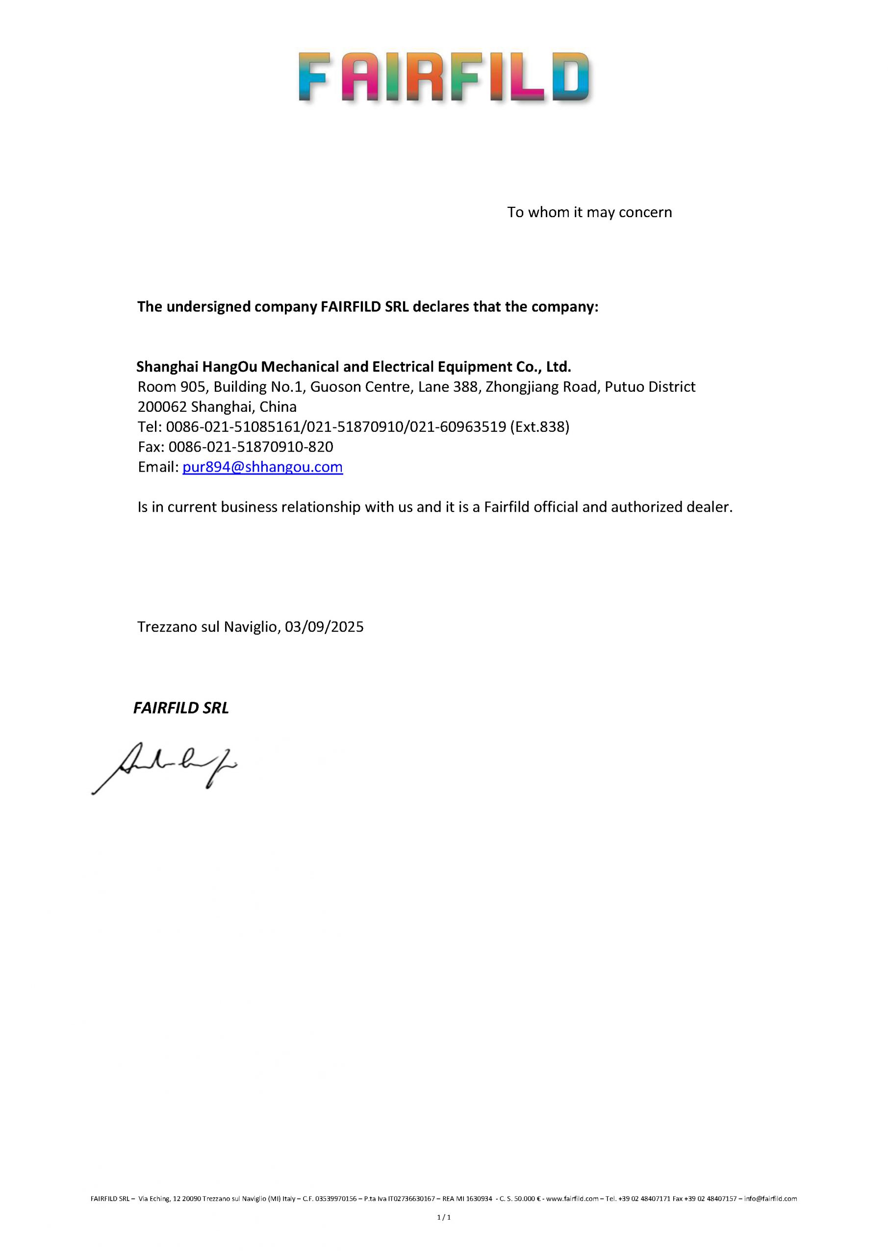 2025年意大利FAIRFILD工廠授權(quán)上海航歐中國區(qū)代理FAIRFILD電阻